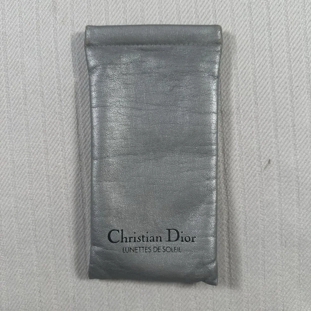 Vintage Christian Dior Sunglasses Case Glasses Case Silver Lunettes De Soleil